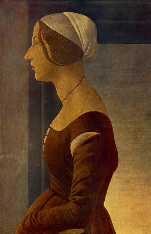 BOTTICELLI, Sandro Portrait of a Young Woman (La bella Simonetta) fs